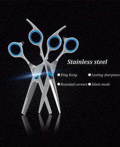 Free Gift 10Pcs Hair Cutting Set Hair Thinning Scissor Hair Shear Kit for Hairdressing Salon Haircut Tool for Adult & Children (Standard)