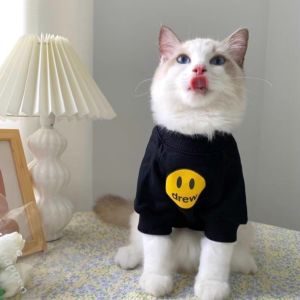 Puppy Cute Clothes Pet Autumn And Winter Warm Cat Shih Tzu Fleece Smiling Face Sweater
