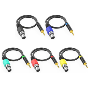 3.5mm To 3Pin Female Auditory Cable With Metal Connectors For Smartphones Tablets Mixers And Active Speakers