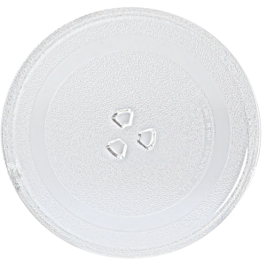 ถาดแก้วสำหรับเปลี่ยนเตาอบไมโครเวฟขนาด24.5ซม. ดีไซน์ฐาน Y ทนต่อแรงกระแทกความร้อนการบำรุงรักษาต่ำพื้นผิวกระจก