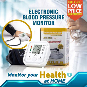 Electronic Blood Pressure Monitor Arm Band Type Cuff Measuring Sphygmomanometer LCD Display / Pemantau Tekanan Darah