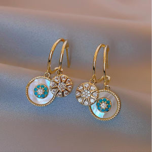 Frascati Bông Tai Tròn Hình Học Màu Vàng Xu Hướng Mới Bông Tai Xỏ Lỗ Cho Nữ Bông Tai Thả Đơn Giản Thời Trang Trang Sức