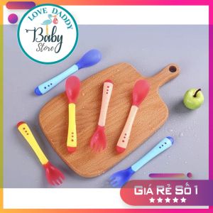 Muỗng Ăn Dặm Cho Bé Silicon Từ 5 Tháng Tuổi Tờ lên Tự Động Đổi Màu Báo Nóng Khi Nhiệt Độ Thức Ăn Vượt Quá 38 Độ C