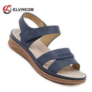 Sandal Wedges Wanita Sol Karet Kekinian Model Gunung Empuk Terbaru Elvredo