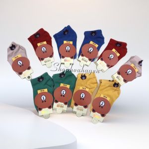 Combo 5 đôi tất bé sơ sinh 100% cotton co giản  mềm mịn không ngấn đỏ chân bé size 0-6 tháng- Vớ cho bé sơ sinh