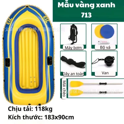 Thuyền Bơm Hơi Cao Cấp Dã Ngoại- Xuồng Hơi Du Lịch Cho 2 Người tải trọng 150kg thuyền hơi cứu hộ xuồng bơm hơi câu cá