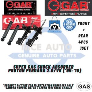 PROTON PERDANA 2.0/V6 (95-10) (FRONT 2PCS OR REAR 2PCS ) ABSORBER - BRAND GAB (GAS)