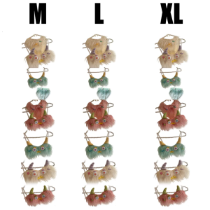 Womens 2Pcs Plush Bra and Panty Set Funny Big Eyes Dolls Pattern Wireless Brassiere Underwear Japanese Anime Lingerie