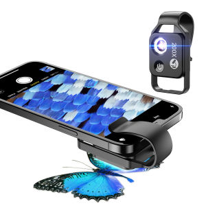 TOMLOV 200X CPL Microscope Lens Macro Lens High Magnification LED Mini Portable Lens Microscope magnifying for Phone All Smartphone