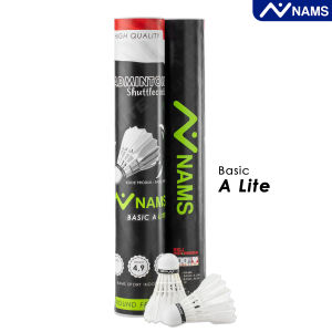 NAMS SHUTTLECOCK BASIC A GOLD / HITAM GOLD / KOK BADMINTON / COCK BULUTANGKIS 12pcs