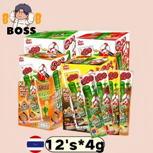 HALAL Kabuki Grilled Seaweed Roll Series Original/ Grilled Squid/ Shitake With Japanese Sauce/ Paprika 12s*3g 紫菜卷系列 原味/ 烤鱿鱼味/