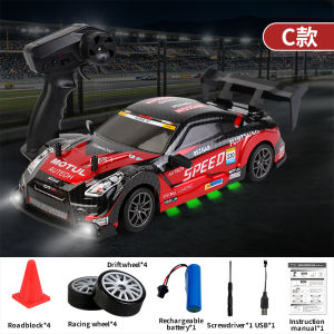 JDD [Fast Delivery][Original Available]JJRC Q249 2.4G Wireless 4WD Drift RC Car 1:24 Scale With Cool Lights Stepless Speed Kids Remote Control Vehicle Christmas Birthday Gift