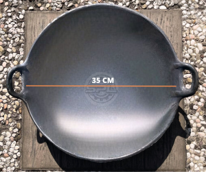 WAJAN BAJA PENGGORENGAN ANTI LENGKET TEBAL UKURAN 35 CM BAHAN COR LOGAM KUAT