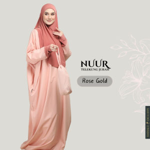 NUUR Telekung Jubah Premium by Emerald Exclusive Bag Travel Breastfeed Tanpa Kepala Umrah