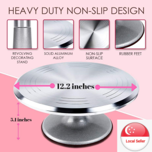 *Free Scrapper* Cake stand Baking tool 9 12 14INCH  mounted Turntable Rotating table stand base turn Lockable