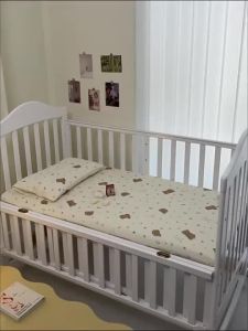 Baby Cot Bedsheet Kids Fitted Sheet for Crib Playpen Childcare Mattress Cover & Pillow Bed Sheet