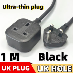 White Black 1 WAY Extension Power Socket Ultra-thin British Standard 1/2/3/5 Meter Cable Extension Cord UK 3 PIN Plug Wiring Single Socket Household POWER Board Wall Power strip safety Travel Power Strips