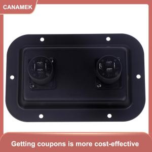 【CANAMEK】 Tấm ổ cắm Hộp nối Clip Guitar kép lớn cho PA Tủ loa ổ cắm Hộp nối Clip phụ kiện
