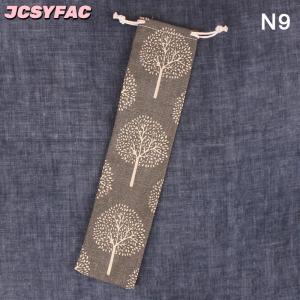 JCSYFAC 1pcs tái sử dụng rơm Pouch túi cho kim loại rơm dao kéo đầy màu sắc du lịch cắm trại đũa muỗng nĩa dao lưu trữ túi container