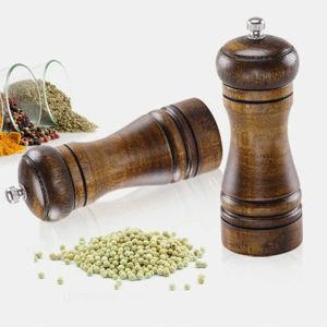 Dụng Cụ Xay Tiêu Bằng Gỗ 5 Inch - Cối Xay Tiêu Muối Grinder Cao Cấp