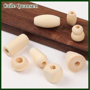 Caile 100ชิ้นลูกปัดไม้ธรรมชาติรูปไข่สำหรับทำสร้อยข้อมือทำด้วยมือ DIY เครื่องประดับสร้อยคอทำวัสดุ