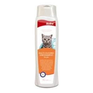【Bioline】 200mL Cat Shampoo Insect Repellant Kitten Multi Colored White Coat Deshedding Reduce Sheding