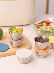 80ml stainless steel 304 dipping sauce bowl dust cover lid condiments suitable for kitchen COD