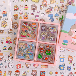 🇲🇾[Malaysia]Ready Stock Journal 100Pcs PET No Repeating Sticker Gift Box Journal Scrapbooking Cute Stickers Water Proof Stickers Gift Box Set Paper Sticker Sticker For Journal Planner Diary Cucka Gucka卡通手帐贴纸套装PET防水贴纸可爱礼盒水杯贴画