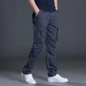 Spring Autumn Winter Loose Casual Pants MultiPocket Outdoor Sports Trousers