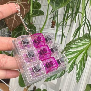 NANMEN0 DIY Keyboard Fidget Keychain Keys Button Keycap Clicker Toy 9Keys Finger Keyboard Cap Adult