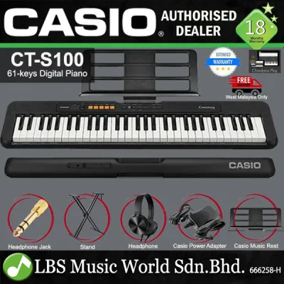 Casio CT-S100 61 Key Casiotone Electric Keyboard Full Package Music Piano (CTS100 CT S100 CTS 100)