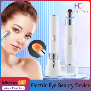 Hailicare IPL Eye Massager Electric Constant Temperature Heating Beauty Devices Blue Red Light Eye Care Pen Anti-Ageing Dark Circle Puffiness Removal Wrinkle Rejuvenation Beauty Care USB Charging