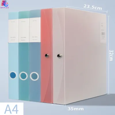 กล่องใส่เอกสาร แฟ้ม แฟ้มกล่อง แฟ้มใส่เอกสาร ไม่ต้องเจาะกระดาษ PP A4 แฟ้มสันกว้าง กล่องแฟ้ม แฟ้มใส่เอกสาร อุปกรณ์สำนักงาน พร้อมส่ง