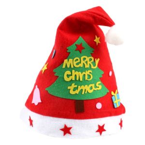 LIDIP Kriss Kringle Handmade Santa Hat Santa Claus Non-woven Fabric Kriss Kringle Hat Montessori Elk Kids Xmas Arts Hats Christmas