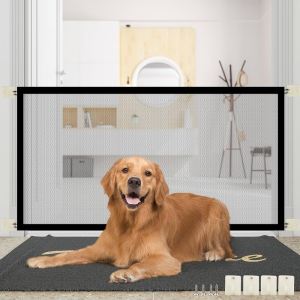 Fortress Portable Foldable Pet Security Fence Net Barrier Isolation Fence Safety Guard for Pets Dog Puppy Cat 76 x 180cm