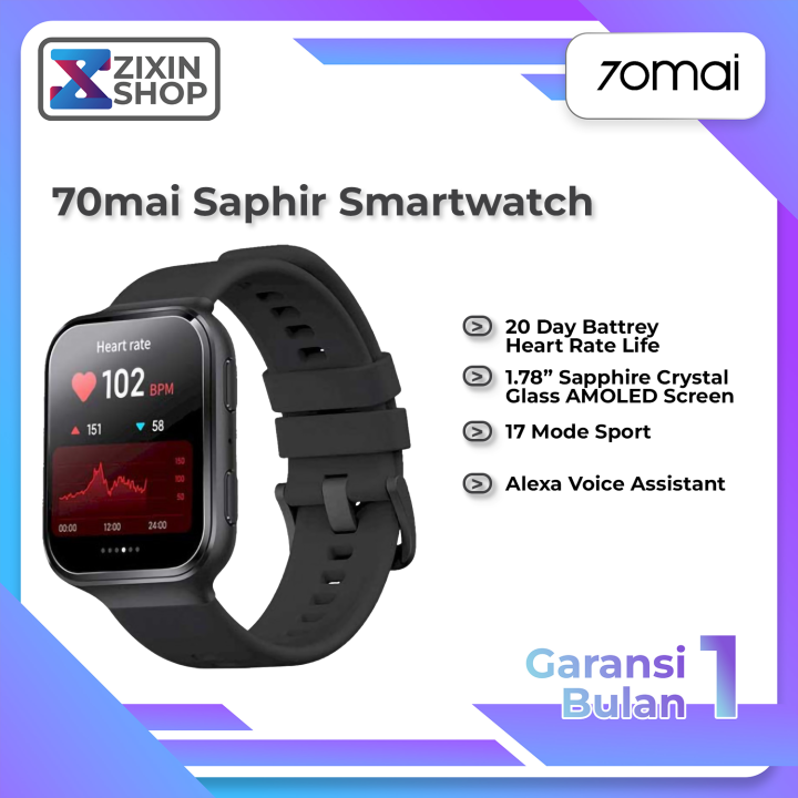 Rate Monitor Heart Rate Ip68 70mai Saphir Smartwatch GPS Sport