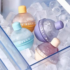 Laz nigori Hộp làm đá viên khuôn hình cầu cho Whiskey-Dùng cho thực phẩm Silicone nhanh chóng đóng băng & dễ dàng phát hành khay đá để sử dụng nhà