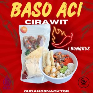 1 Bungkus Baso Cirawit (Aci Rangu Cabai Rawit) Food Kaldu Pedas