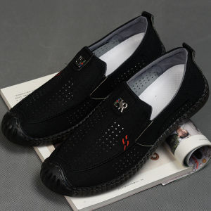 Summer New Canvas Shoes With Hollow Design Breathable Casual Shoes With Rubber Soles Simple Lightweight And Stylish