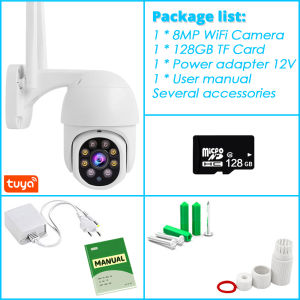 [3840*2160] Wireless CCTV Outdoor 4K 8MP HD Video Surveillance Camera Wifi Tuya Smart IP Security Cameras Waterproof