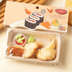 Oldlaiben Simulated Sushi Steak Squeeze Toy Kneading Soft Squishy Stress Relief Slow Rebound Toy