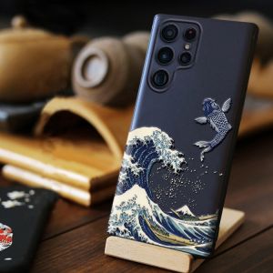 Samsung Galaxy S23 Ultra Case S23 Plus S23FE S24 Ultra Soft Phone Casing Shock Resistant Camera Protection WaveFish S22 S21Ultra Note20Ultra Note10Plus