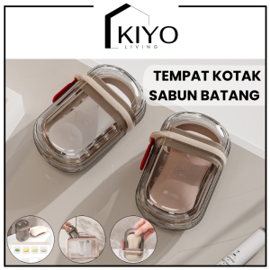 KIYO Tempat Kotak Sabun Batang Travel / Wadah Penyimpanan Sabun Batang Mandi / Bath Soap Case Aesthetic / Soap Dispenser Praktis
