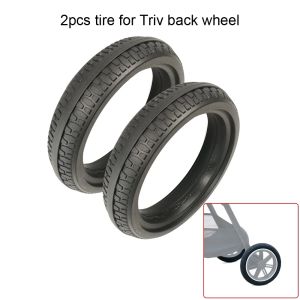 Custom Rear Tire For Triv Buggy Back Wheel All Terrain Tyre Cover PU Tubeless With Tread Replacement Baby Stroller Accessories