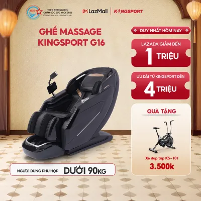 Miễn phí lắp đặt | Ghế massage KINGSPORT G16 Sonic công nghệ Massage Kingtech Touch Pro 12 bài massage chuyên nghiệp