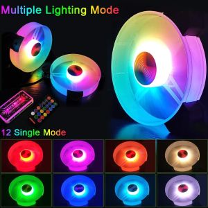 10pcs Kit 12CM ARGB LED PWM Case Fans 15.7inch Dual A-RGB Light Strip Kit with Music Rhythm Remote Controller Ultra Quiet Colorful PC Case Fan CPU Computer Cooling Fan PC Radiators COOLMOON