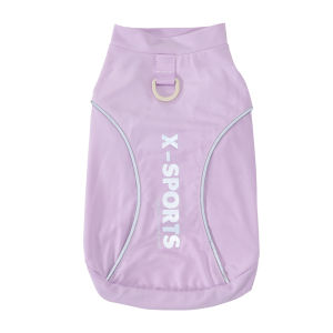 Summer Pet Dog Sports Reflective T-shirt with Traction D-ring Suitable for Small Dogs Schnauzer Pomerania Puppy Clothes Outfits