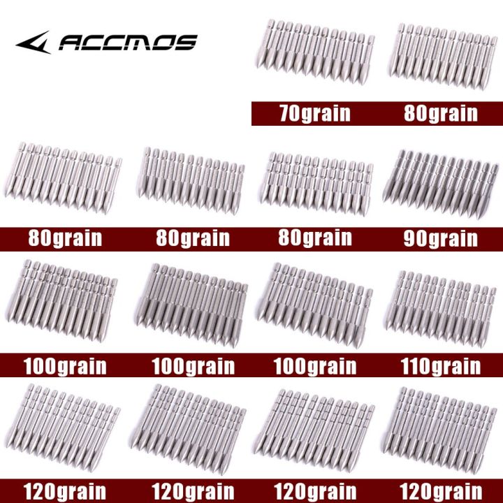 24 Punte Freccia In Acciaio Inox - Grain 70-120 Per Tiro Con Arco E Caccia - Diametro 4.2mm - Foto 8