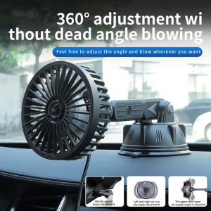 [more than 50%off]]Car Fan 12V/24V 2/3 Headed Electric USB Auxilliary Fan for Backseat Electricfan Rear Seat Cooling Heavy Duty