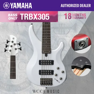 Yamaha TRBX305-WH TRBX Series 5-String Electric Bass Guitar - White